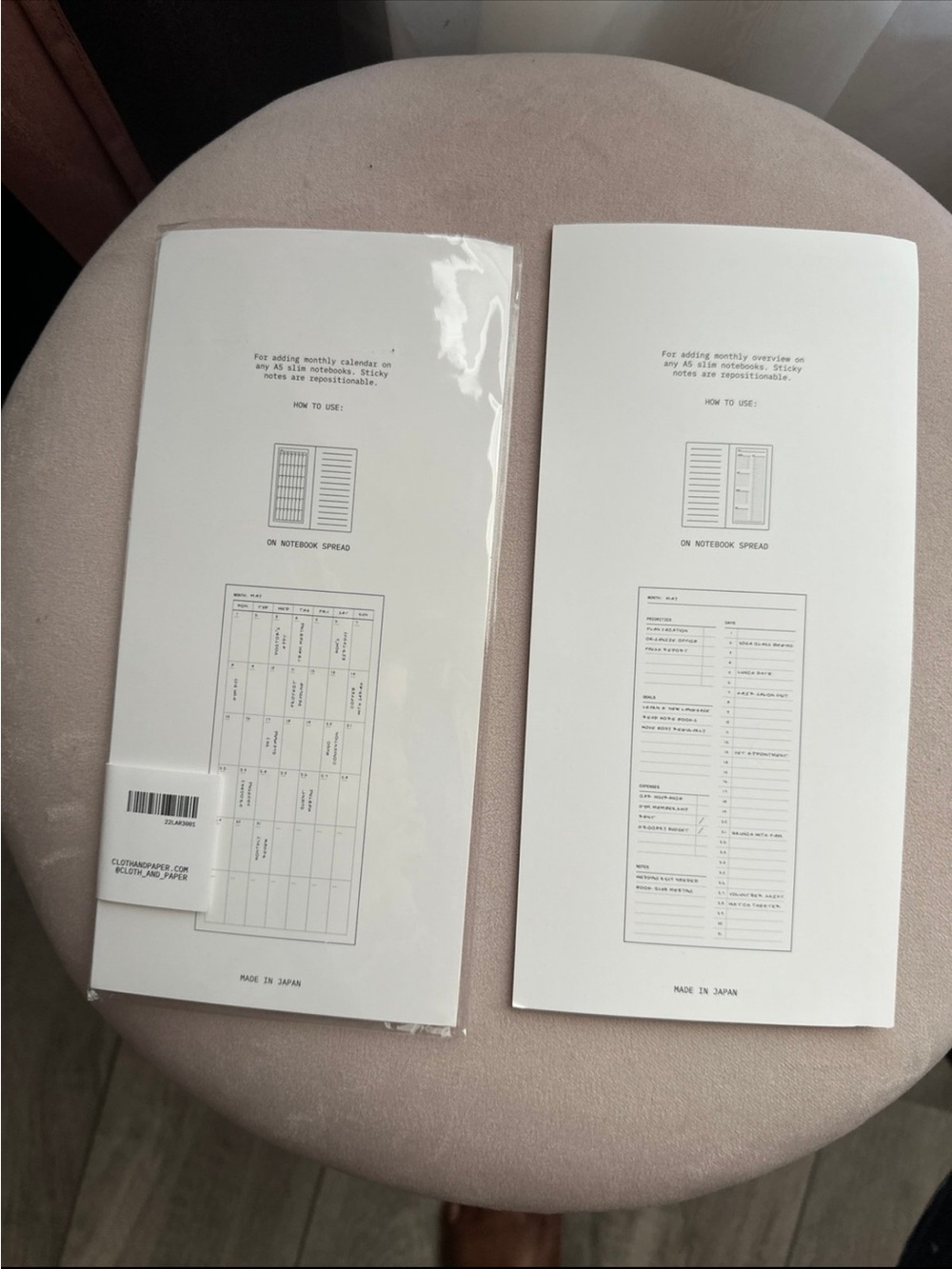 White Large Sticky Notes - Monthly Overview - Picture 2 of 2
